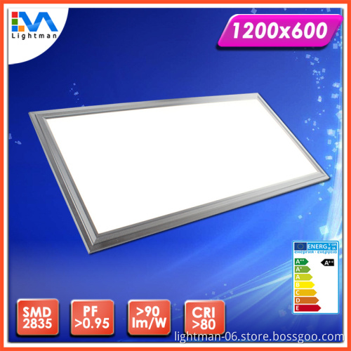 IP44 IP rating AC85-265v 60w recessed led panel light 120x60cm